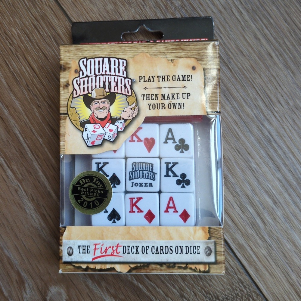 NEW Square Shooters Dice Game Card Deck Dice Poker Rummy Set